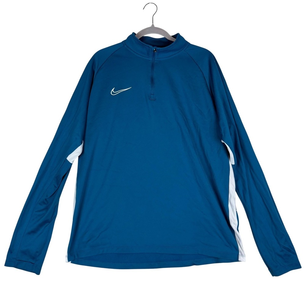Nike Dri-FIT Pullover Mens XL Blue 1/4 Zip Long Sleeve Running Training Athletic